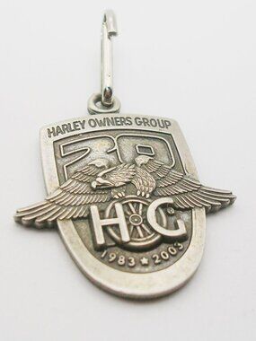 Vintage Harley Owners Group HOG Charm Pendant 20 Years Anniversary